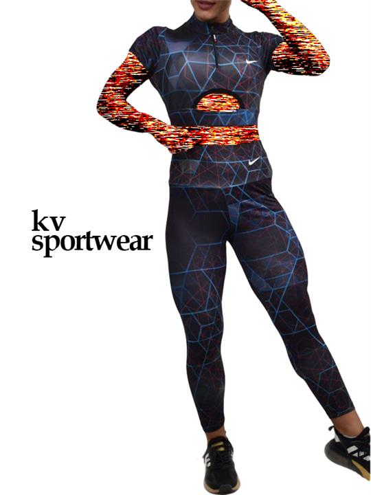 ست نیمتنه کراپ لگ ورزشی زنانه Nike کد 002